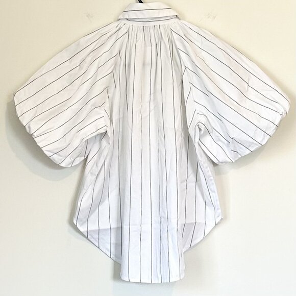 NWT Madewell Shirred Bubble-Sleeve Button-Up Shirt - Size: XXS - Picture 8 of 14